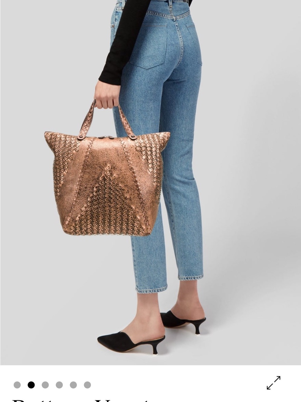 RARE Bottega Veneta Intrecciato Copper Brown Woven Leather Tote